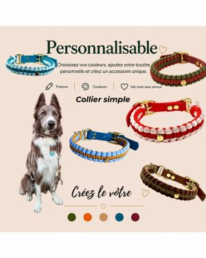 Collier pour laisse A PERSONNALISER