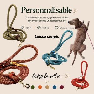 Laisse 1,50m A PERSONNALISER