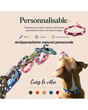 Antiparasitaire en paracorde tressée A PERSONNALISER